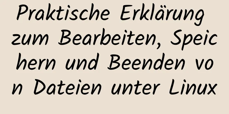 Praktische Erklärung zum Bearbeiten, Speichern und Beenden von Dateien unter Linux