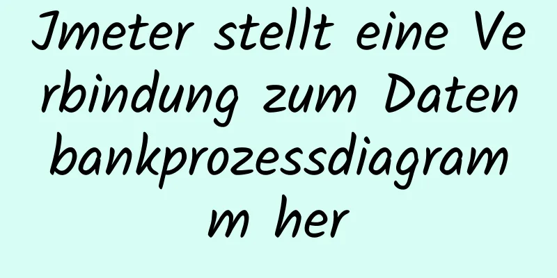 Jmeter stellt eine Verbindung zum Datenbankprozessdiagramm her