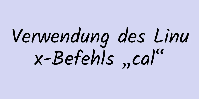 Verwendung des Linux-Befehls „cal“