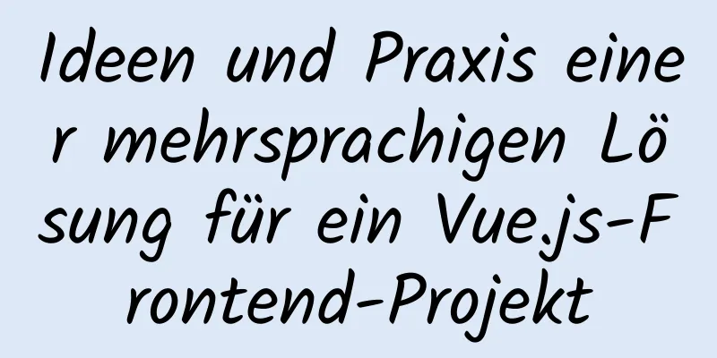 Ideen und Praxis einer mehrsprachigen Lösung für ein Vue.js-Frontend-Projekt