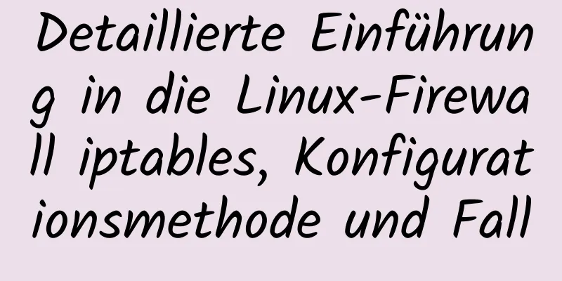 Detaillierte Einführung in die Linux-Firewall iptables, Konfigurationsmethode und Fall