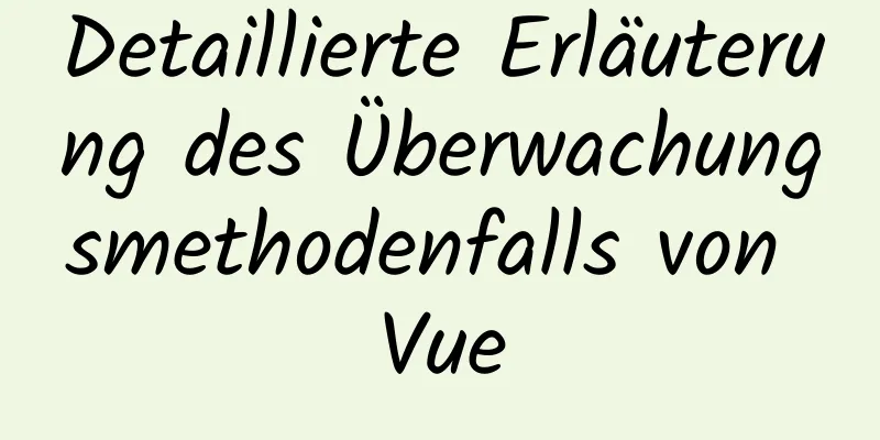 Detaillierte Erläuterung des Überwachungsmethodenfalls von Vue