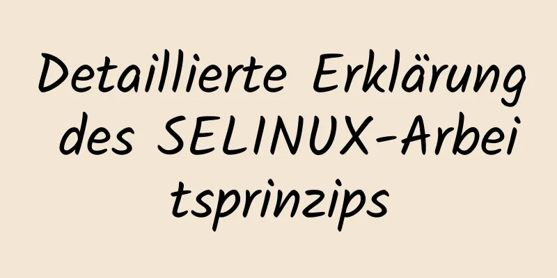 Detaillierte Erklärung des SELINUX-Arbeitsprinzips