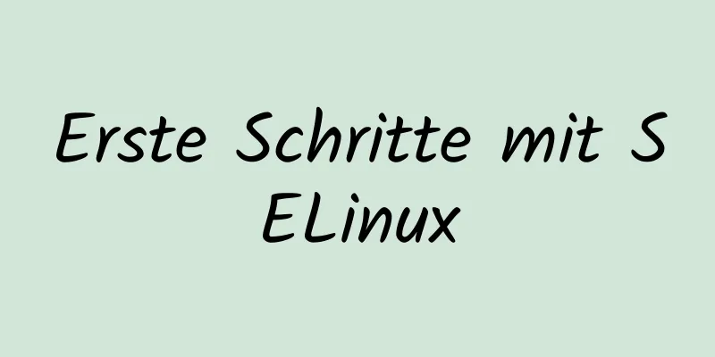 Erste Schritte mit SELinux