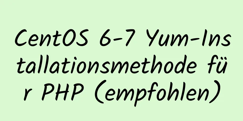 CentOS 6-7 Yum-Installationsmethode für PHP (empfohlen)