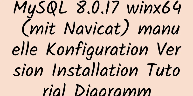 MySQL 8.0.17 winx64 (mit Navicat) manuelle Konfiguration Version Installation Tutorial Diagramm