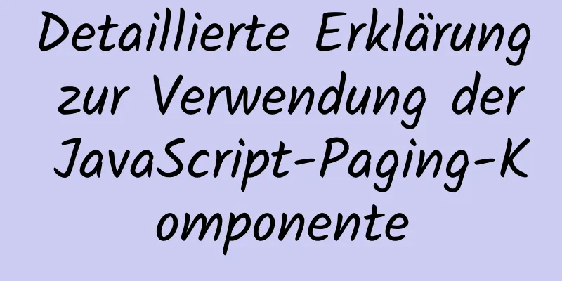 Detaillierte Erklärung zur Verwendung der JavaScript-Paging-Komponente