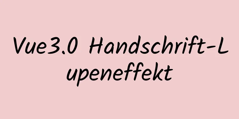 Vue3.0 Handschrift-Lupeneffekt