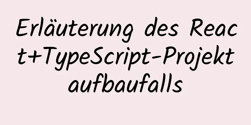 Erläuterung des React+TypeScript-Projektaufbaufalls