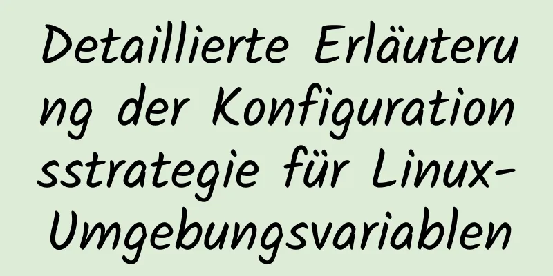 Detaillierte Erläuterung der Konfigurationsstrategie für Linux-Umgebungsvariablen