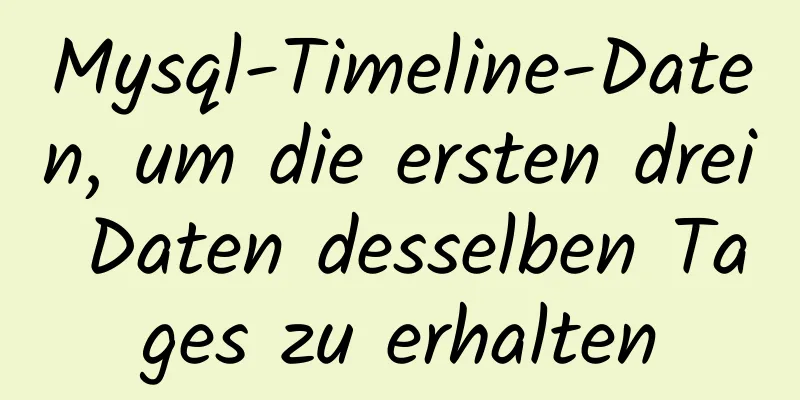 Mysql-Timeline-Daten, um die ersten drei Daten desselben Tages zu erhalten