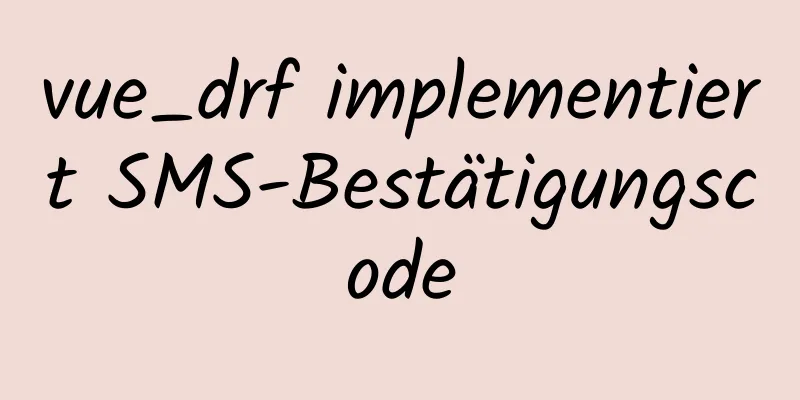 vue_drf implementiert SMS-Bestätigungscode