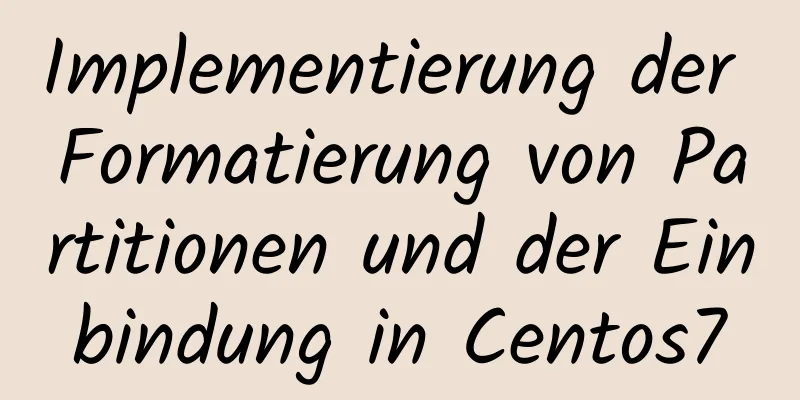 Implementierung der Formatierung von Partitionen und der Einbindung in Centos7