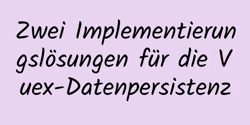 Zwei Implementierungslösungen für die Vuex-Datenpersistenz