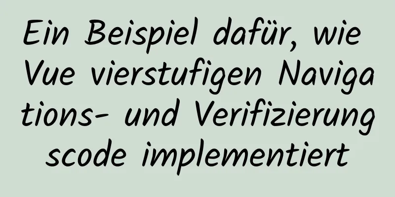 Ein Beispiel dafür, wie Vue vierstufigen Navigations- und Verifizierungscode implementiert