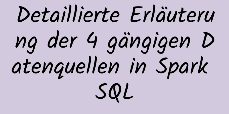 Detaillierte Erläuterung der 4 gängigen Datenquellen in Spark SQL