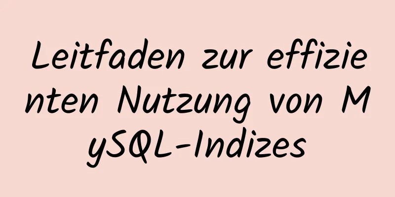 Leitfaden zur effizienten Nutzung von MySQL-Indizes