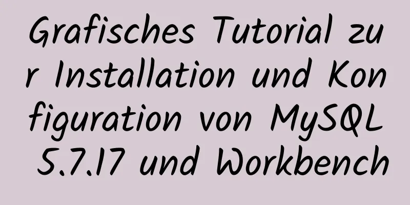 Grafisches Tutorial zur Installation und Konfiguration von MySQL 5.7.17 und Workbench