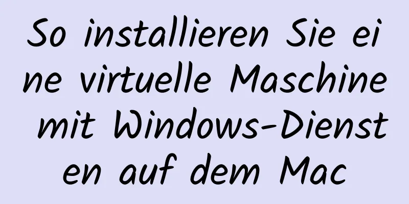 So installieren Sie eine virtuelle Maschine mit Windows-Diensten auf dem Mac