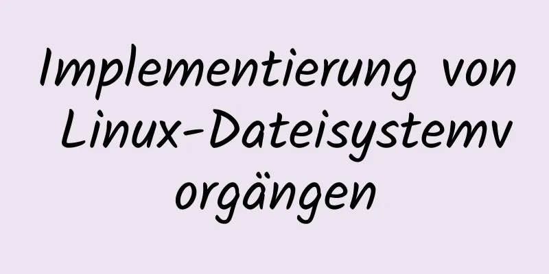 Implementierung von Linux-Dateisystemvorgängen