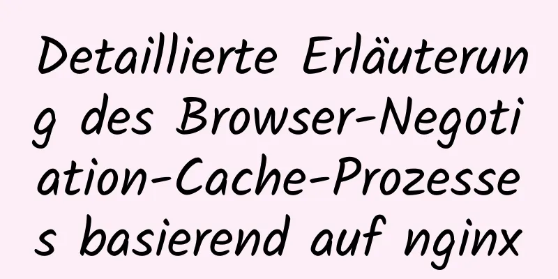 Detaillierte Erläuterung des Browser-Negotiation-Cache-Prozesses basierend auf nginx