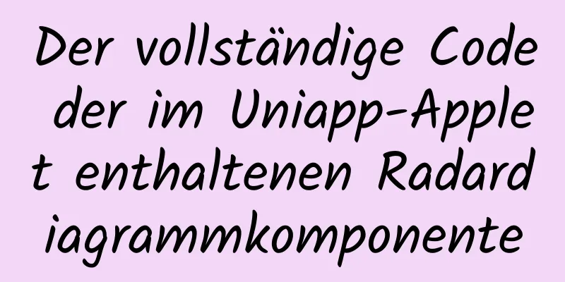 Der vollständige Code der im Uniapp-Applet enthaltenen Radardiagrammkomponente