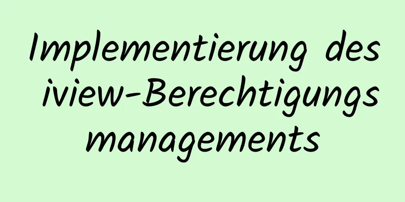 Implementierung des iview-Berechtigungsmanagements