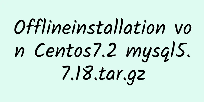 Offlineinstallation von Centos7.2 mysql5.7.18.tar.gz