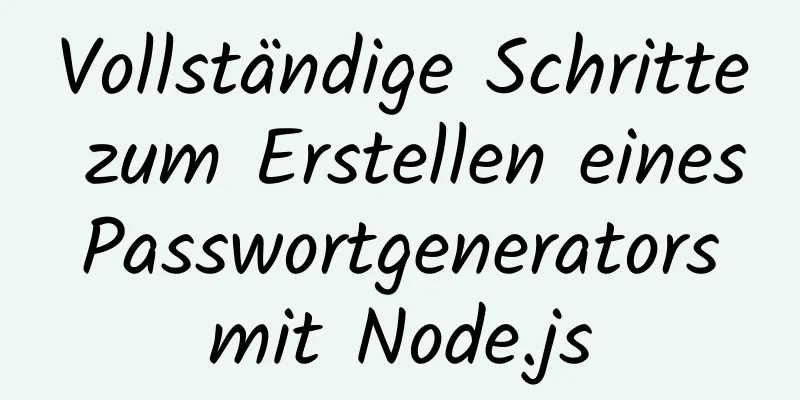 Vollständige Schritte zum Erstellen eines Passwortgenerators mit Node.js