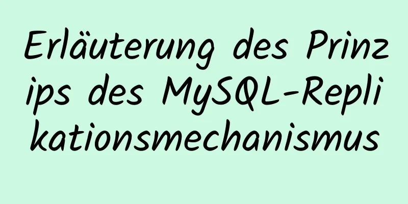 Erläuterung des Prinzips des MySQL-Replikationsmechanismus