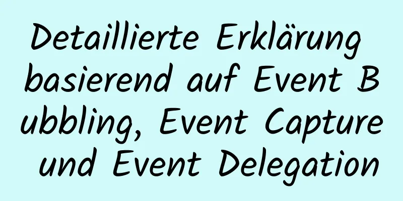 Detaillierte Erklärung basierend auf Event Bubbling, Event Capture und Event Delegation