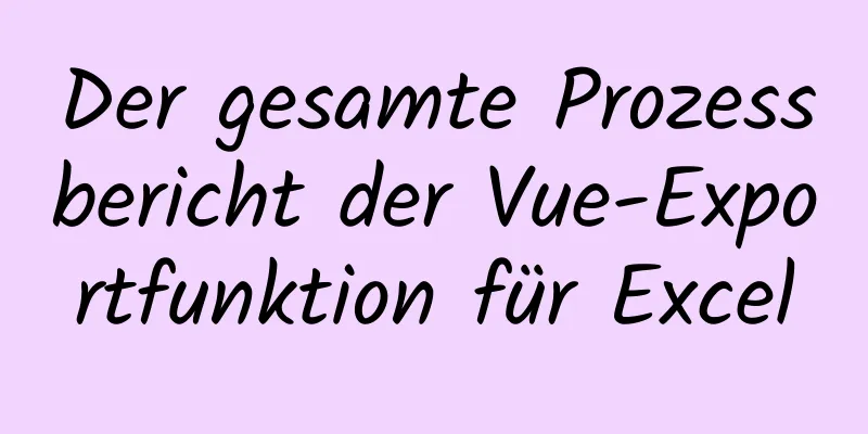 Der gesamte Prozessbericht der Vue-Exportfunktion für Excel