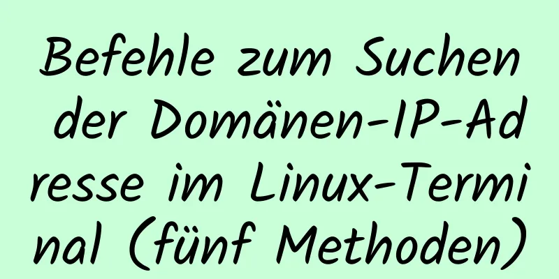 Befehle zum Suchen der Domänen-IP-Adresse im Linux-Terminal (fünf Methoden)