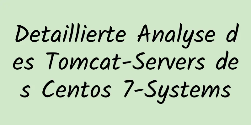 Detaillierte Analyse des Tomcat-Servers des Centos 7-Systems