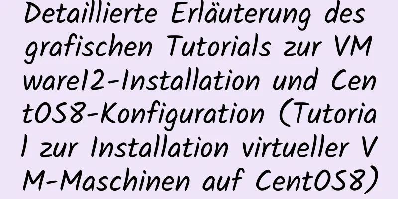 Detaillierte Erläuterung des grafischen Tutorials zur VMware12-Installation und CentOS8-Konfiguration (Tutorial zur Installation virtueller VM-Maschinen auf CentOS8)