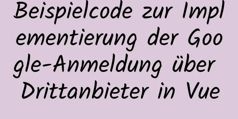 Beispielcode zur Implementierung der Google-Anmeldung über Drittanbieter in Vue