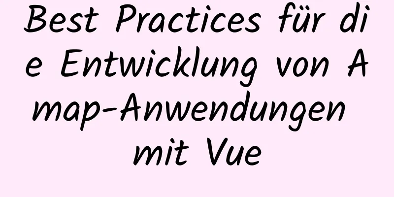 Best Practices für die Entwicklung von Amap-Anwendungen mit Vue