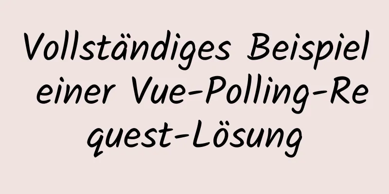 Vollständiges Beispiel einer Vue-Polling-Request-Lösung