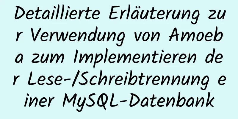 Detaillierte Erläuterung zur Verwendung von Amoeba zum Implementieren der Lese-/Schreibtrennung einer MySQL-Datenbank