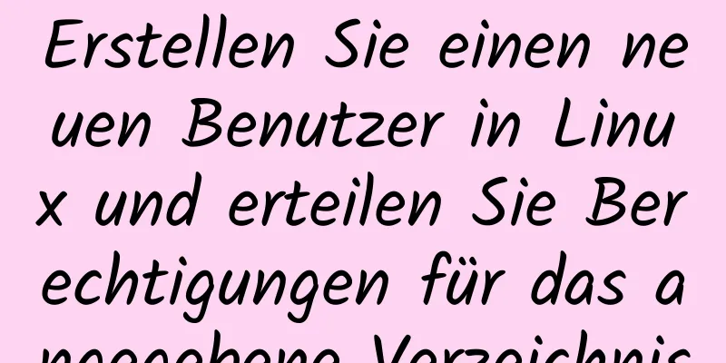 Erstellen Sie einen neuen Benutzer in Linux und erteilen Sie Berechtigungen für das angegebene Verzeichnis