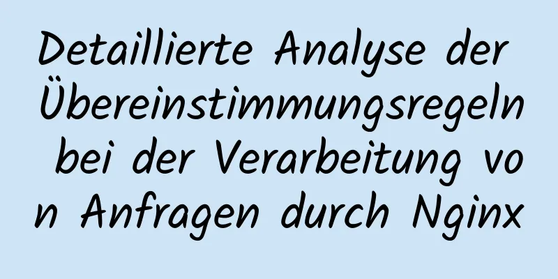 Detaillierte Analyse der Übereinstimmungsregeln bei der Verarbeitung von Anfragen durch Nginx