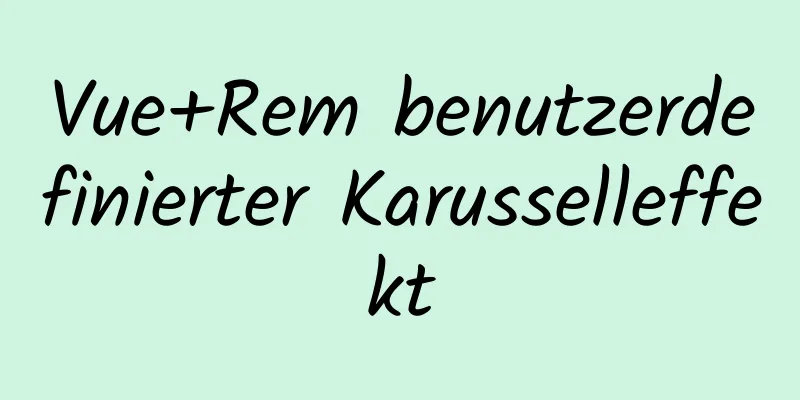 Vue+Rem benutzerdefinierter Karusselleffekt