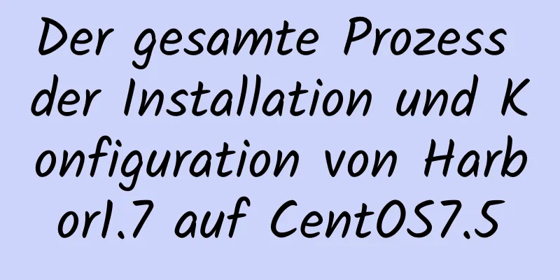 Der gesamte Prozess der Installation und Konfiguration von Harbor1.7 auf CentOS7.5