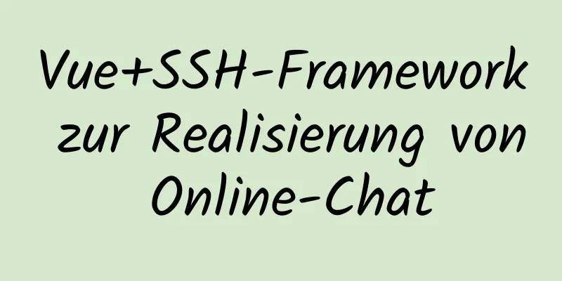 Vue+SSH-Framework zur Realisierung von Online-Chat