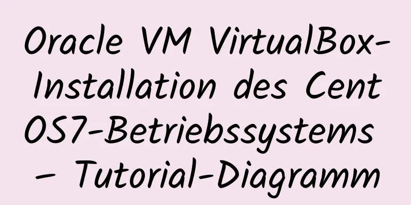 Oracle VM VirtualBox-Installation des CentOS7-Betriebssystems – Tutorial-Diagramm