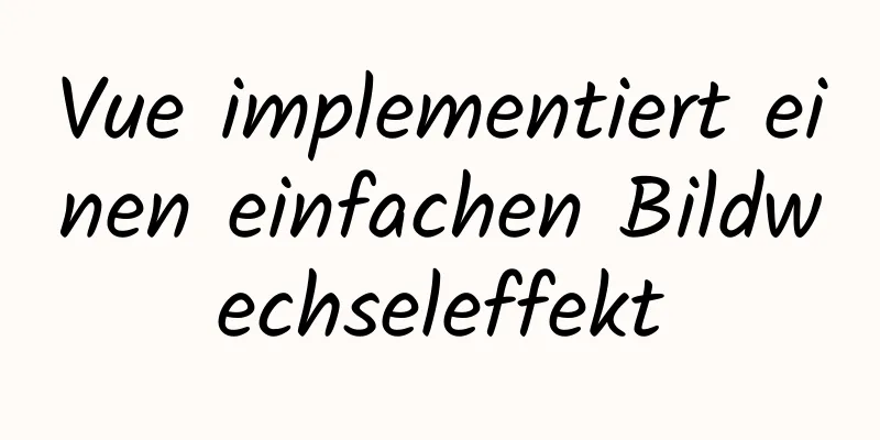 Vue implementiert einen einfachen Bildwechseleffekt