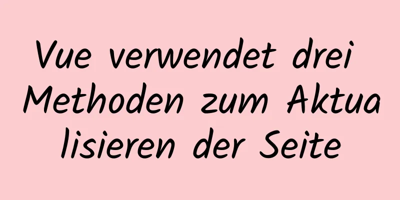 Vue verwendet drei Methoden zum Aktualisieren der Seite