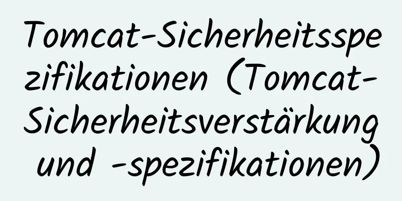 Tomcat-Sicherheitsspezifikationen (Tomcat-Sicherheitsverstärkung und -spezifikationen)