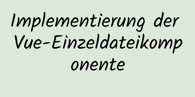 Implementierung der Vue-Einzeldateikomponente