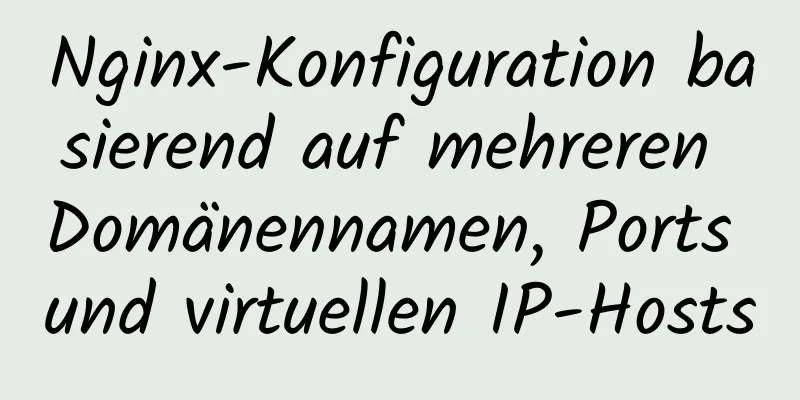 Nginx-Konfiguration basierend auf mehreren Domänennamen, Ports und virtuellen IP-Hosts